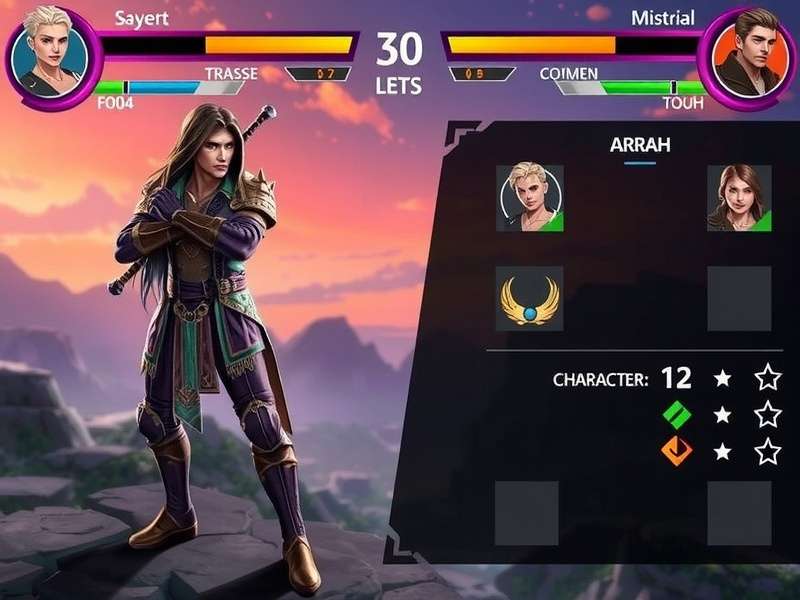 Arrah Legendary Fighter character selection screen